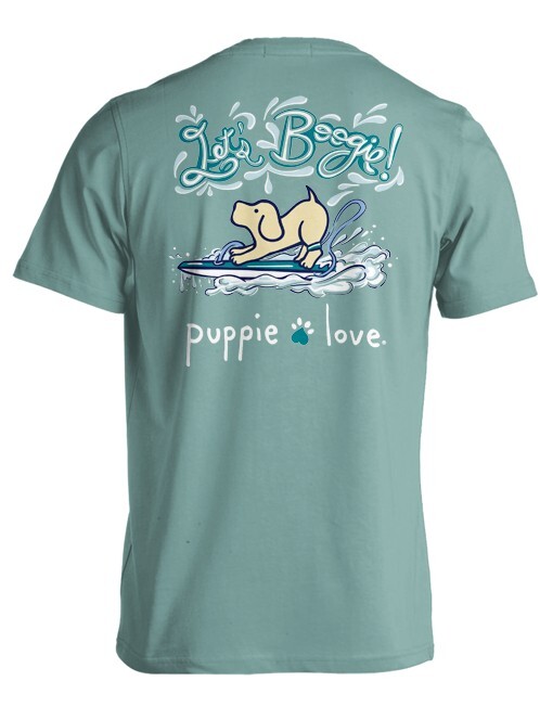 New PUPPIE LOVE Let’s BOOGIE Surfing PUP T-SHIRT