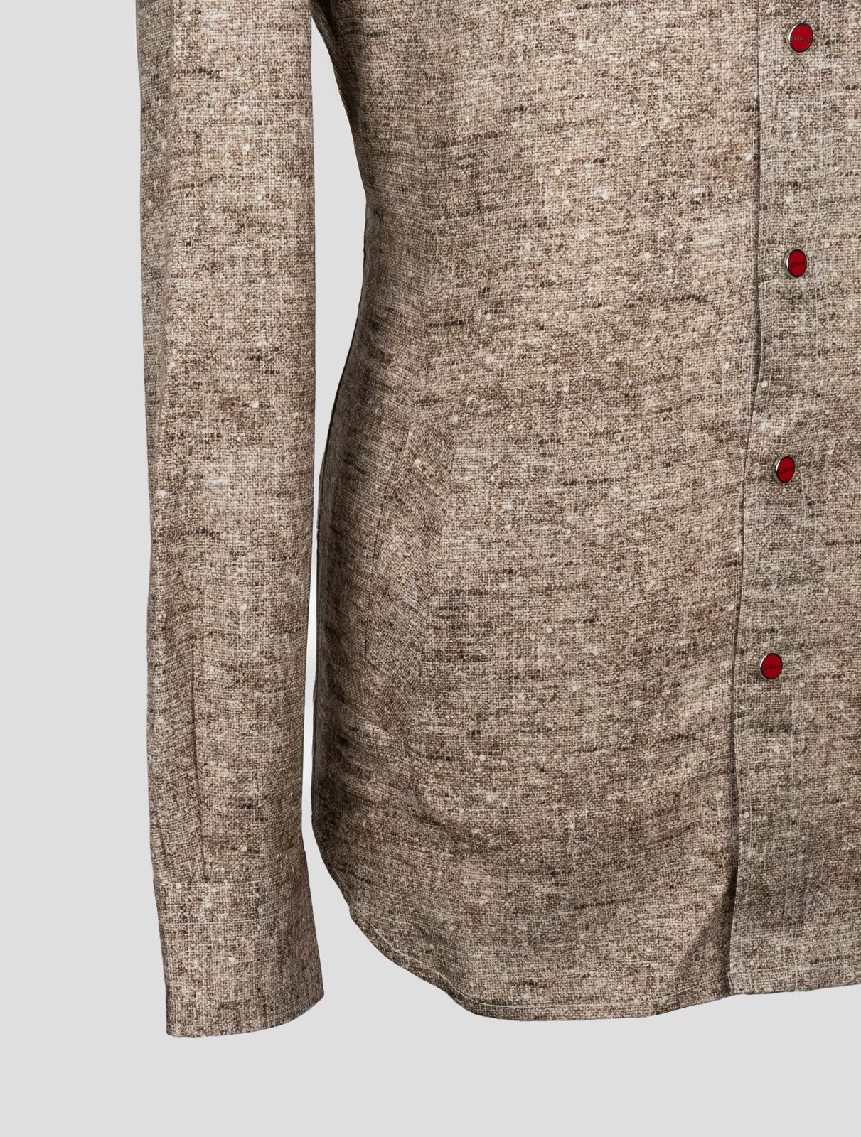 NEW KITON BROWN COTTON SHIRT MARIANO EU 56 - US 46 - 2XL KME50 gallery