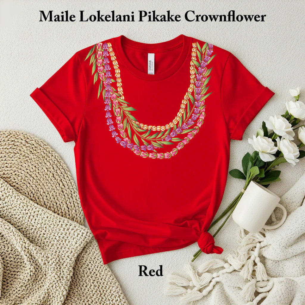 Maile Lokelani Pikake Crown Flower Lei T-Shirt gallery