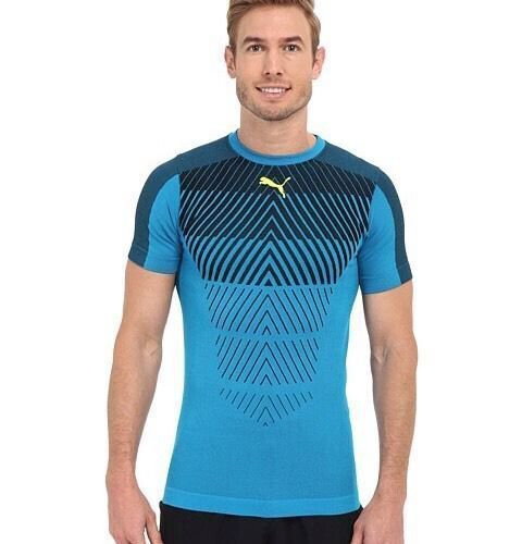 Puma Men's IT EvoTRG Thermo-R ACTIVE LARGE Tee,ATOMIC BLUE-BLACK TN16106 NWT $60 gallery