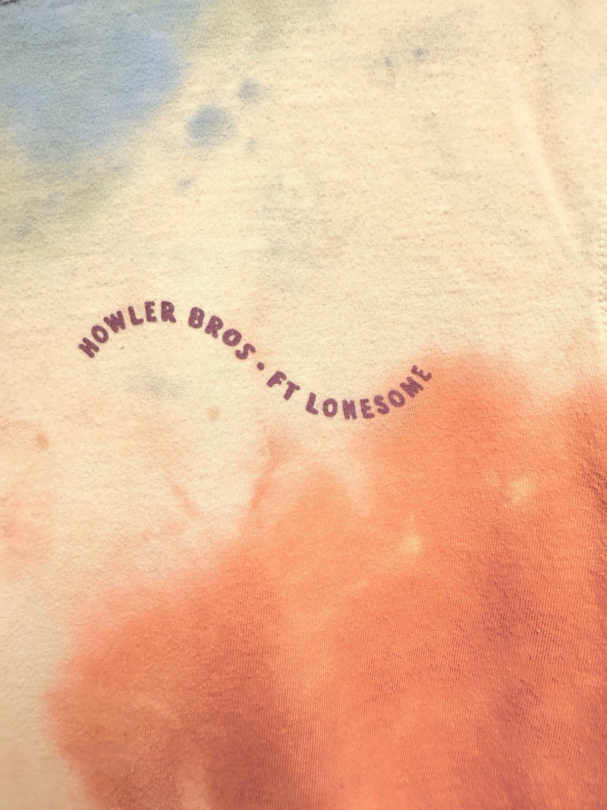 Howler Brothers Short Sleeve Shirt Burnt Orange/White/Tie Dye Graphic, XL gallery