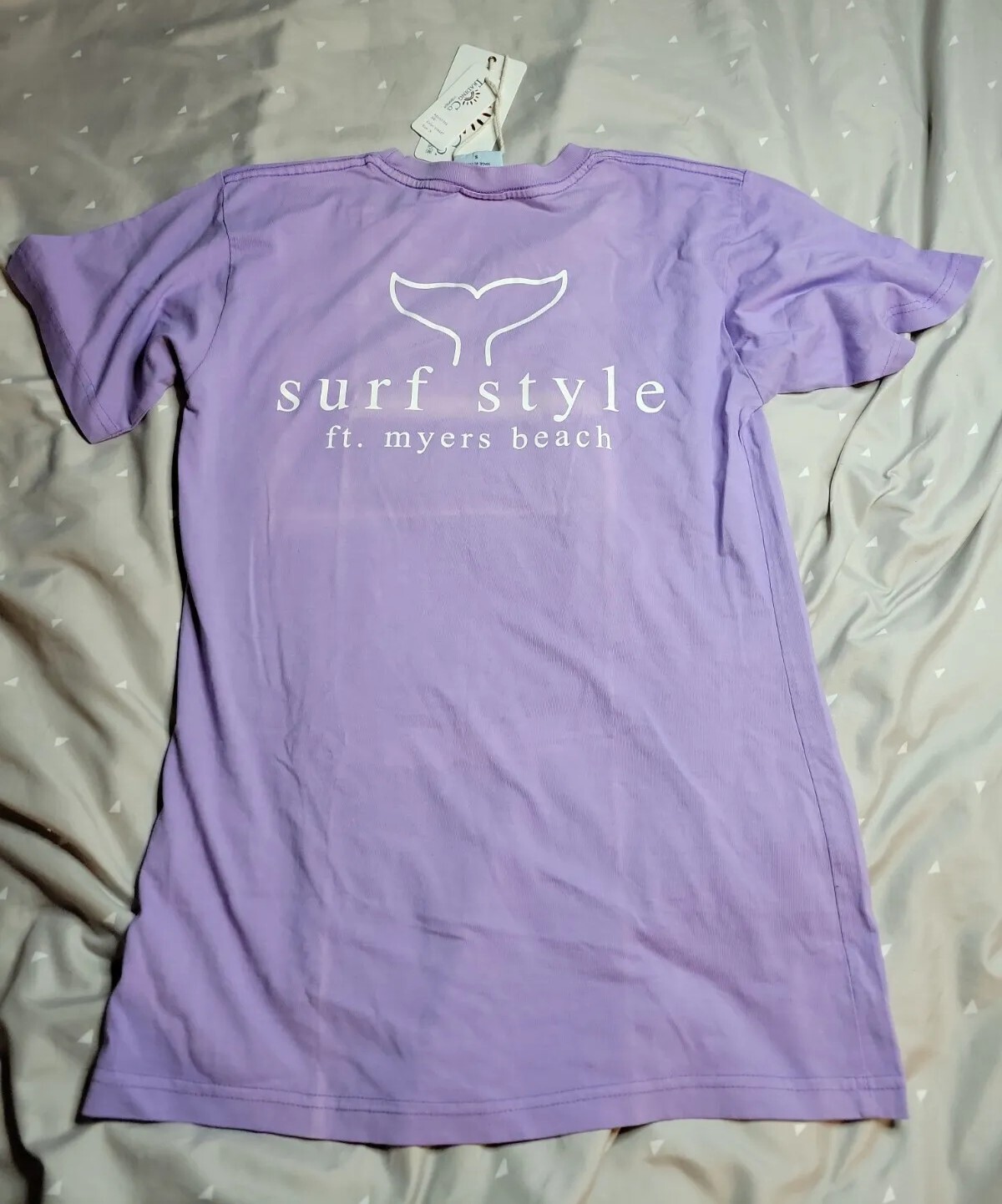 Fort Myers Beach Florida Whale Tail Surfstyle Shirt Sz Small Violet/Purple