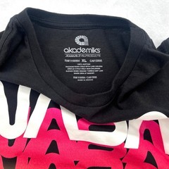NASA Rainbow Gradient Graphic Tee Mens T-Shirt XL Black Colorful Akademiks
