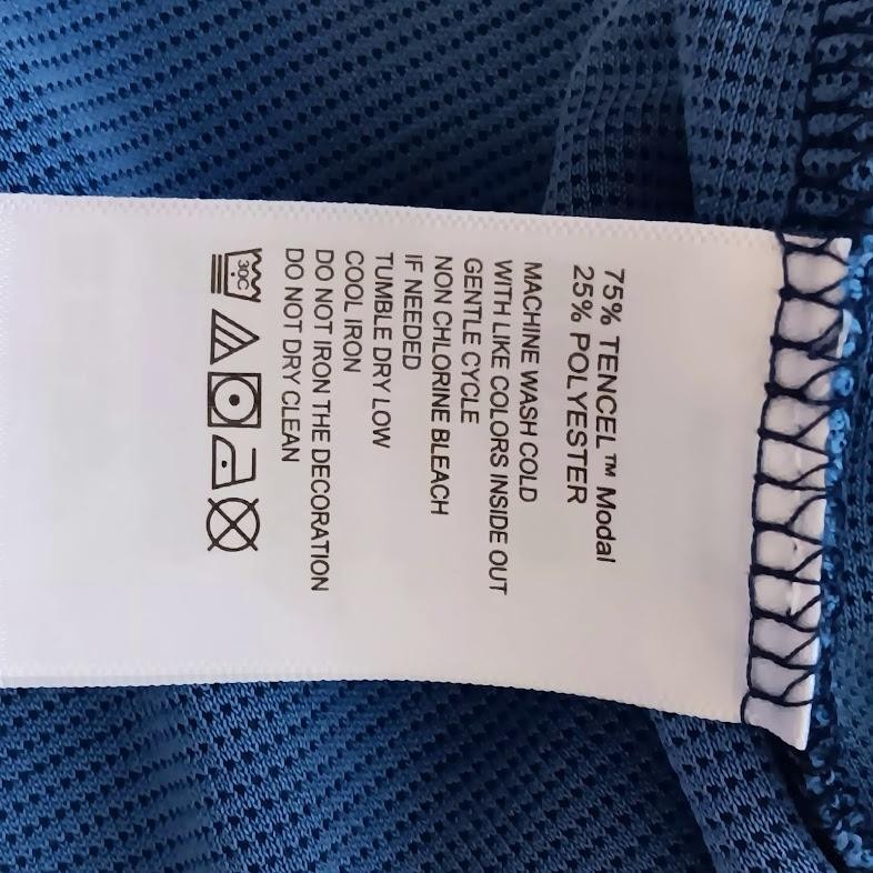 Tommy Bahama Shirt Mens Large Blue TENCEL Modal Blend Crewneck Tee Performance gallery