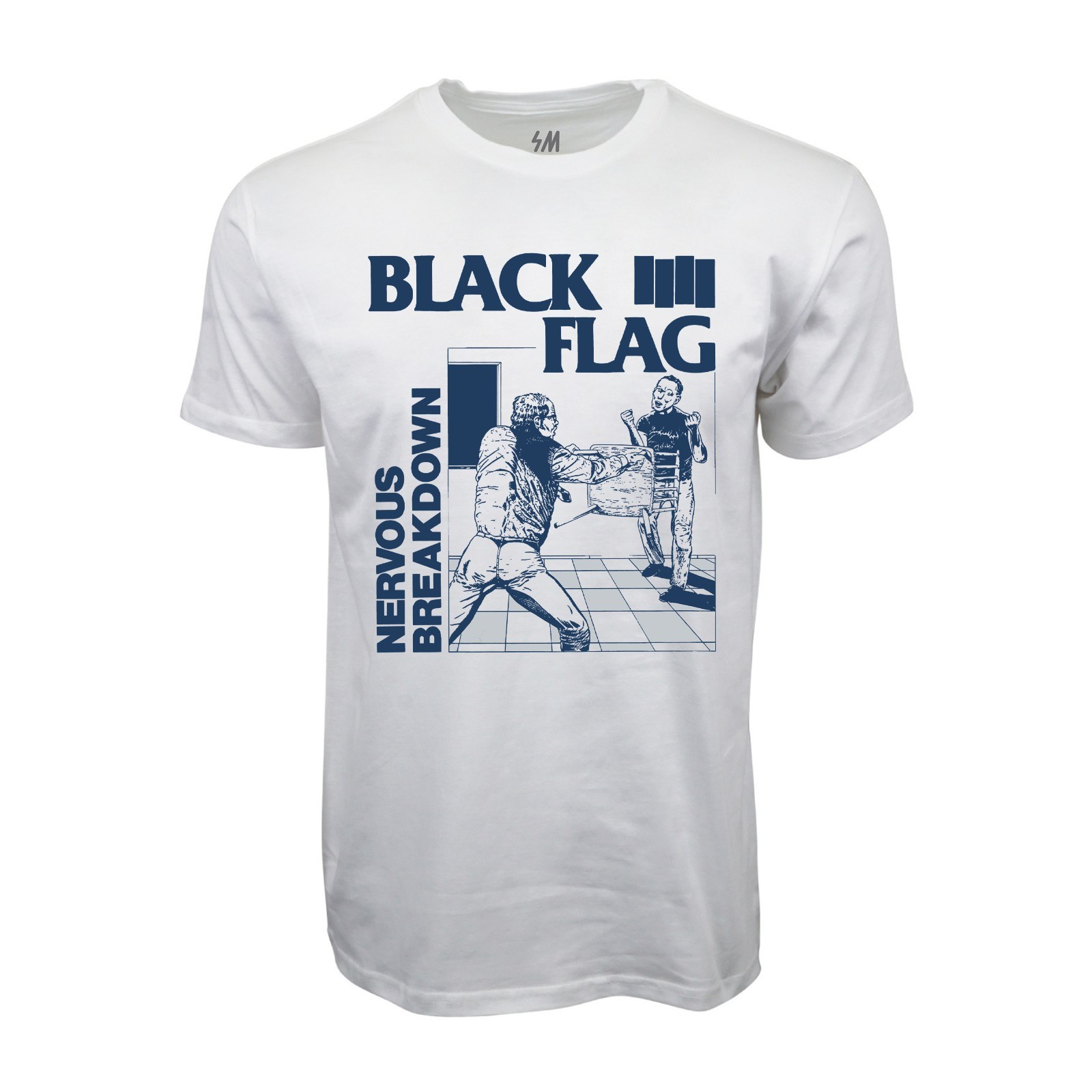 BLACK FLAG NERVOUS BREAKDOWN GRAPHIC WHITE T-SHIRT gallery