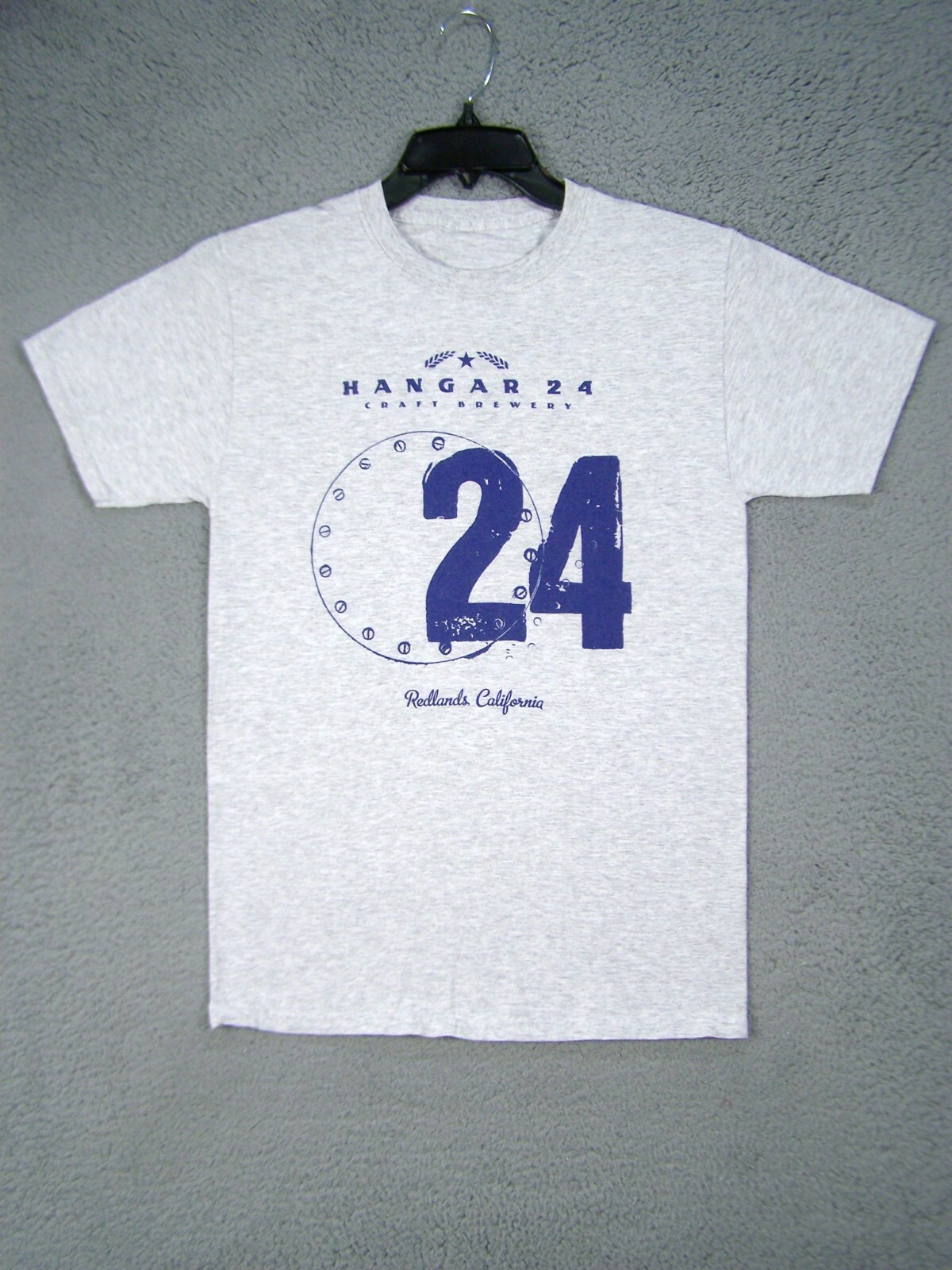 Hanger 24 Craft Brewery Adult Small T-Shirt Gray Graphic Redlands California Men gallery