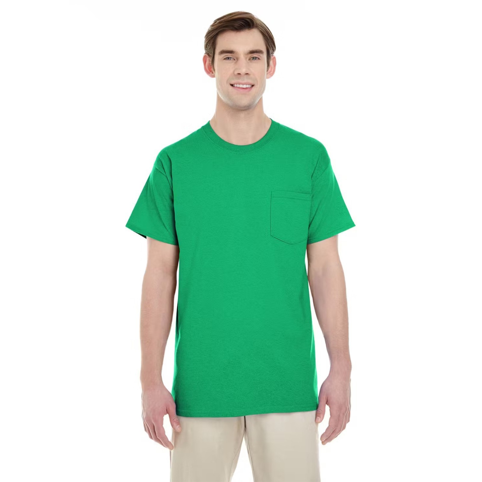 Gildan Heavy Cotton Pocket T-Shirt for Men, Classic Fit Mix Color, 9-Pack S-3XL gallery