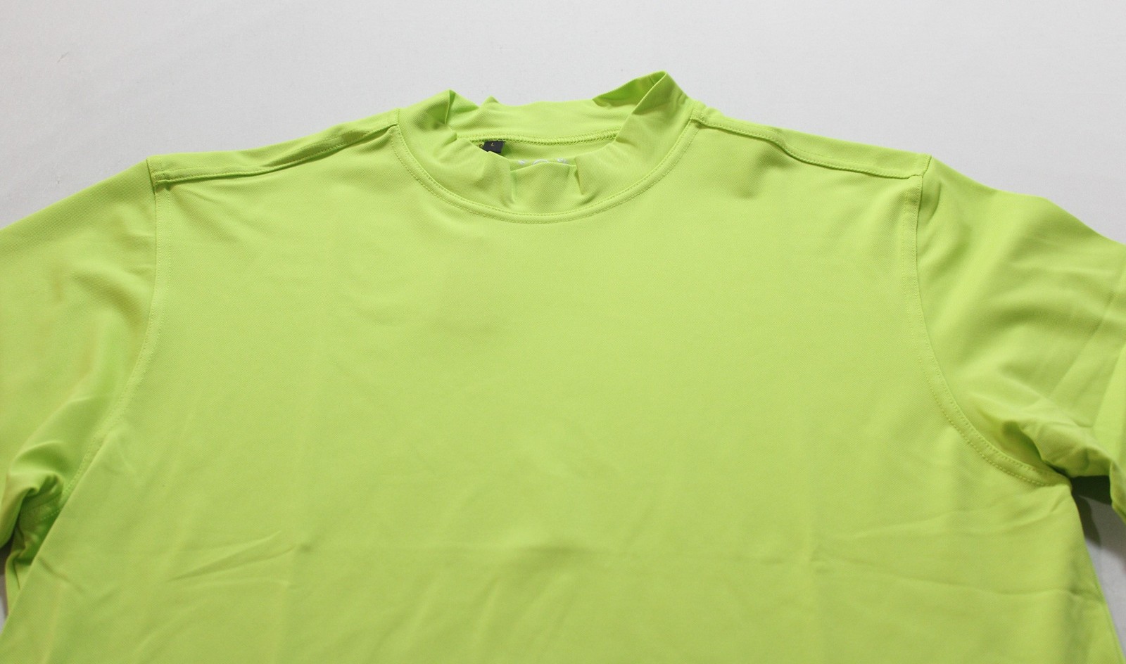 Monterey Club Men's Solid Dry Swing Mock Shirt CN6 Apple Green Large NWT gallery