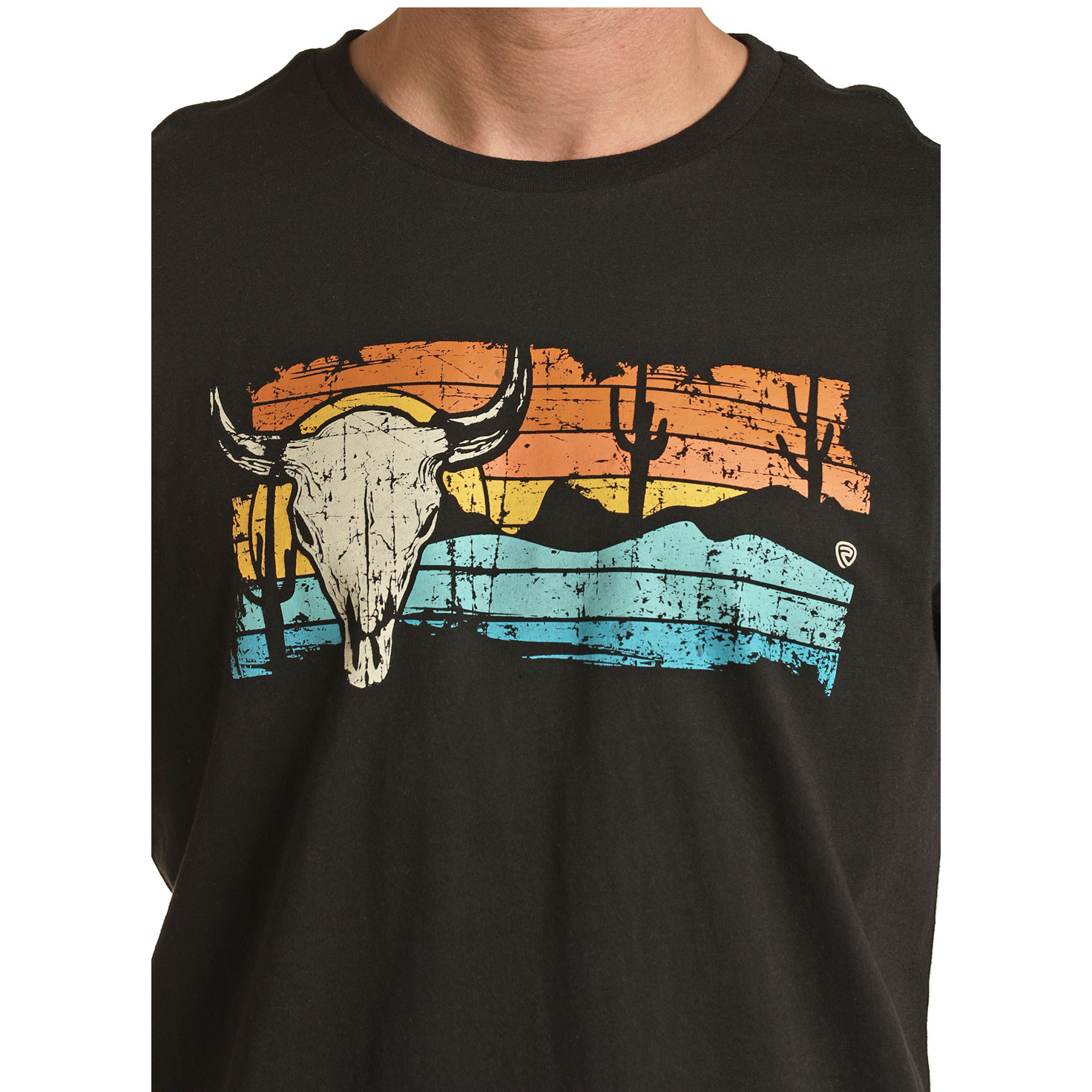 Rock & Roll Cowboy® Unisex Black Western Graphic T-Shirt RRUT21R0IS gallery