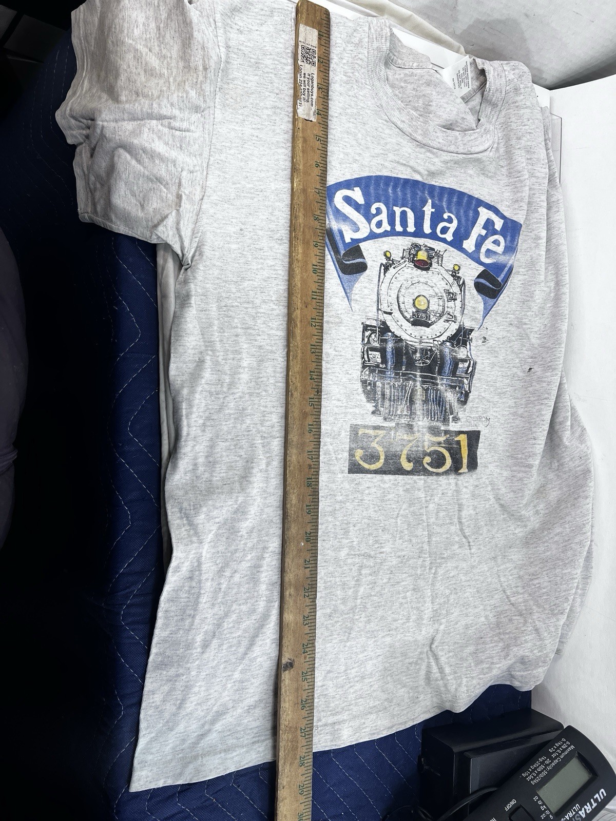 Vintage 90s Santa Fe 3751 Steam Locomotive T-Shirt XL Murina Train Single Stch gallery