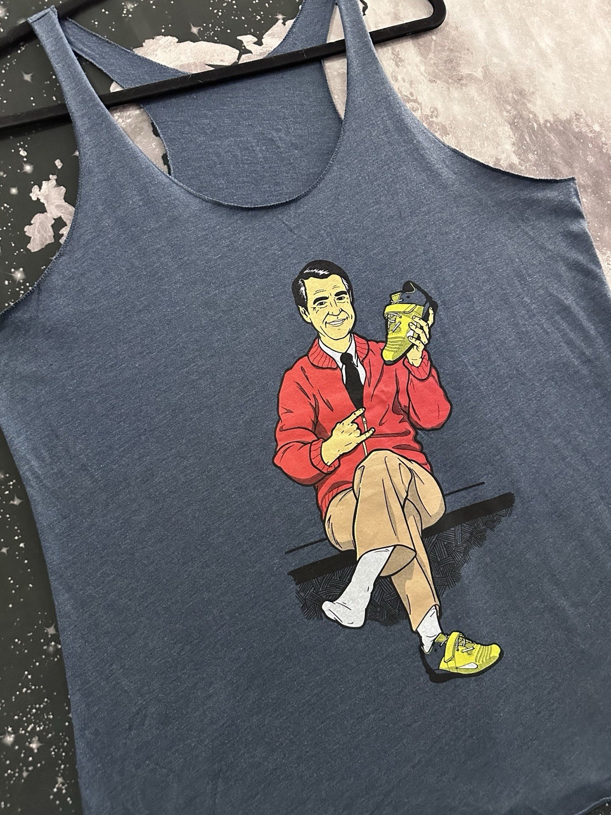 Barbell Voodoo Mr. Rogers’ Muscle Tank Shirt Good Conditon Size Large gallery