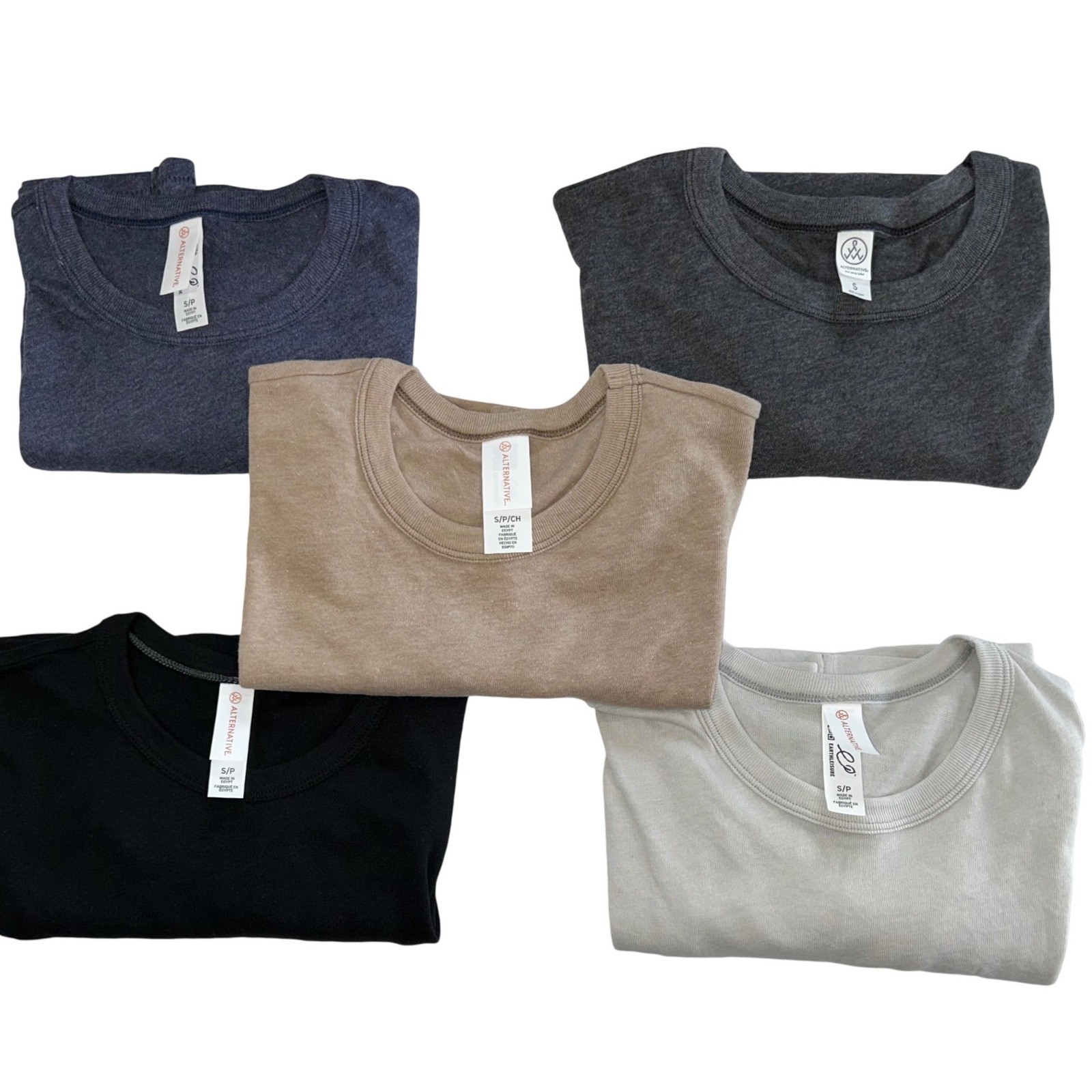 Alternative Earthleisure Mens Cotton T-Shirt 5 Pack Bundle Size Small Super Soft gallery