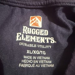 Rugged Elements Mens TShirt XL Extra Large Black Short Sleeve Durable Utility