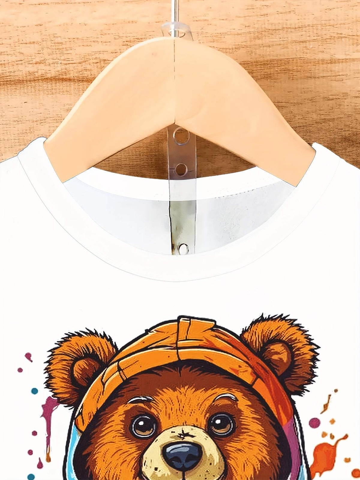 2024 Summer Trendy Men's T-shirt - Cool Bear Pattern, Soft Polyester Fiber, Roun gallery