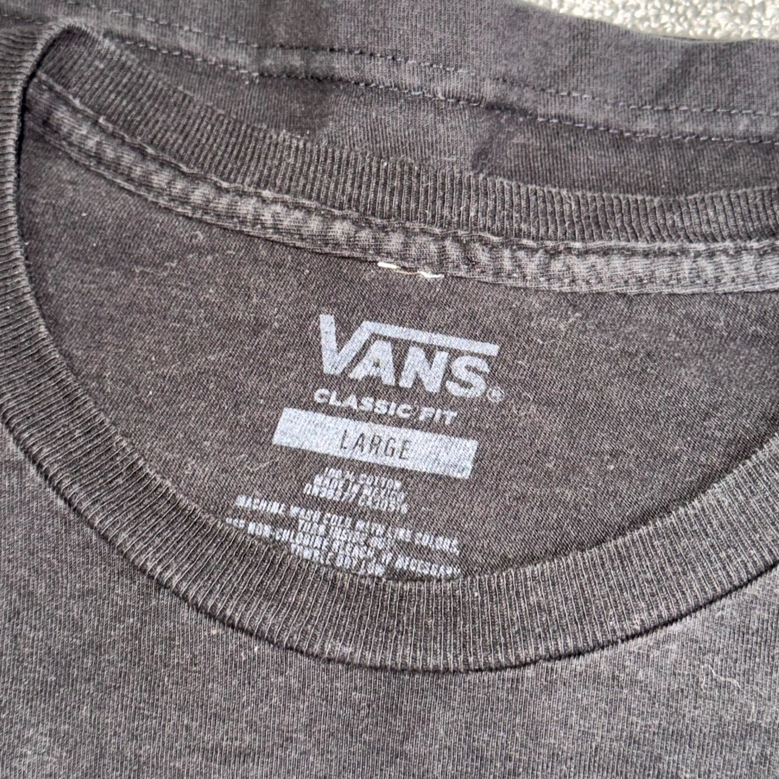 Vans Off The Wall Good Vibes In Tough Times T-Shirt Mens Large Black Graphic gallery