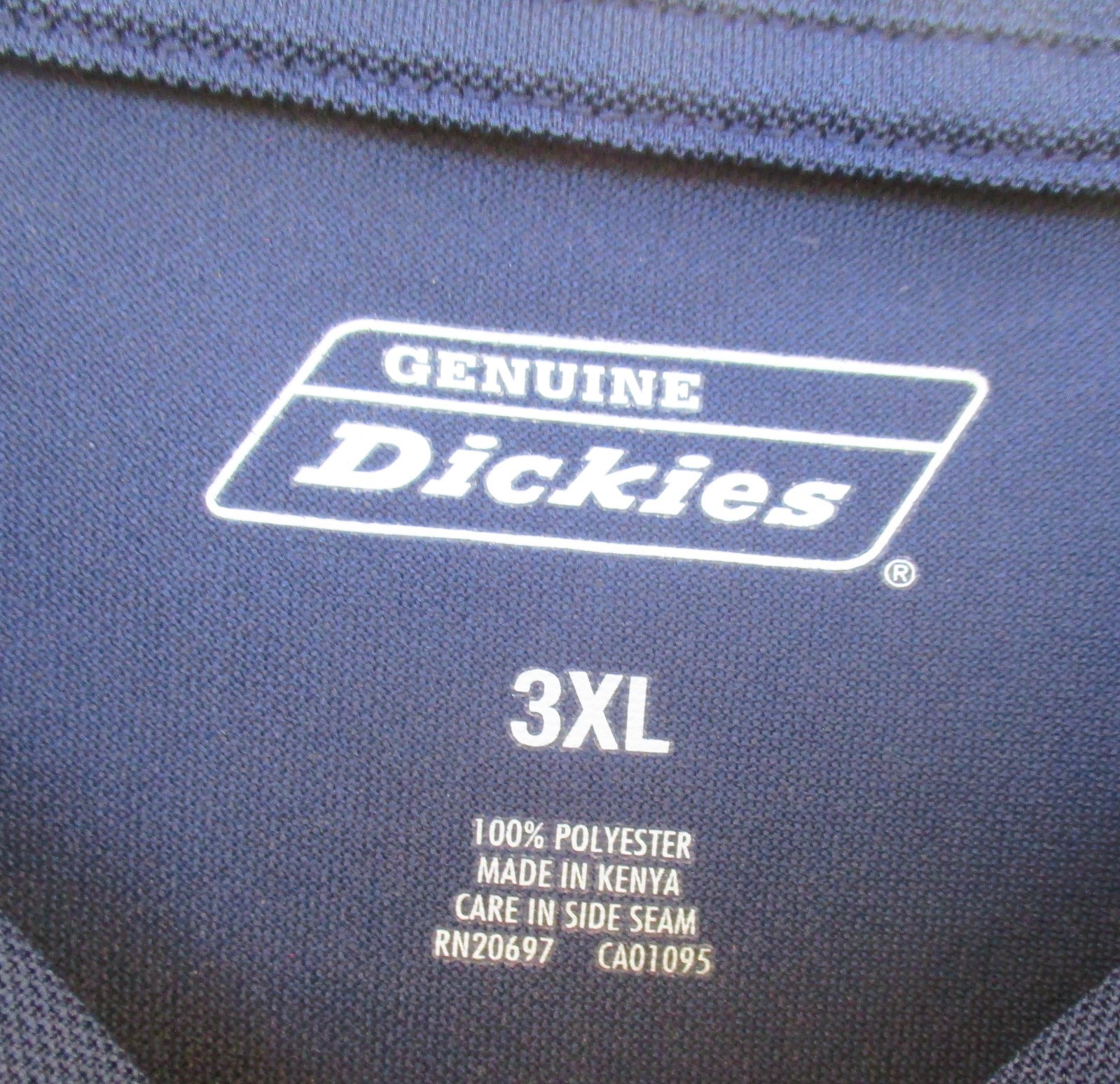 Dickies Genuine Men Blue Logo Pocket Tee – 3XL Short Sleeve 100% Polyester gallery