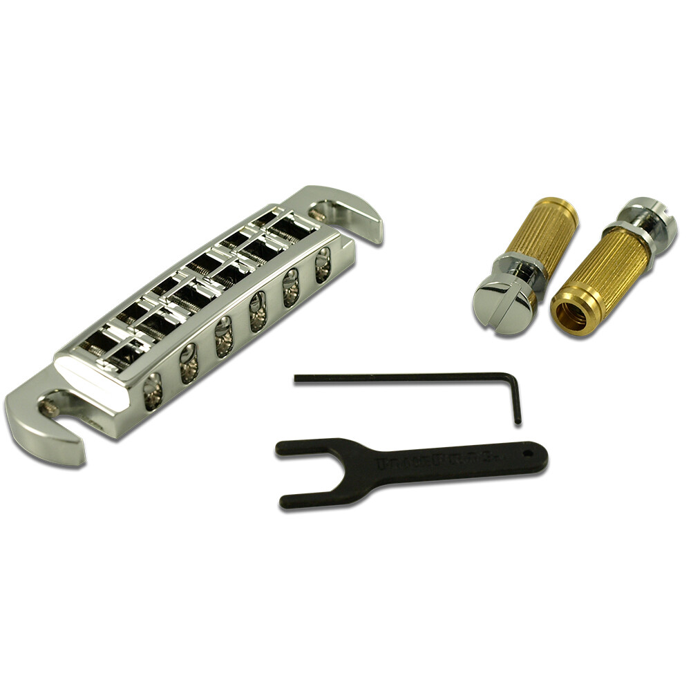TonePros Wraparound Bridge With S1 Studs Chrome fits USA Spec Gibson