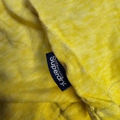 Stains* Superdry Shirt Medium Neon Yellow The Orange Label T-Shirt Mens Roll U9