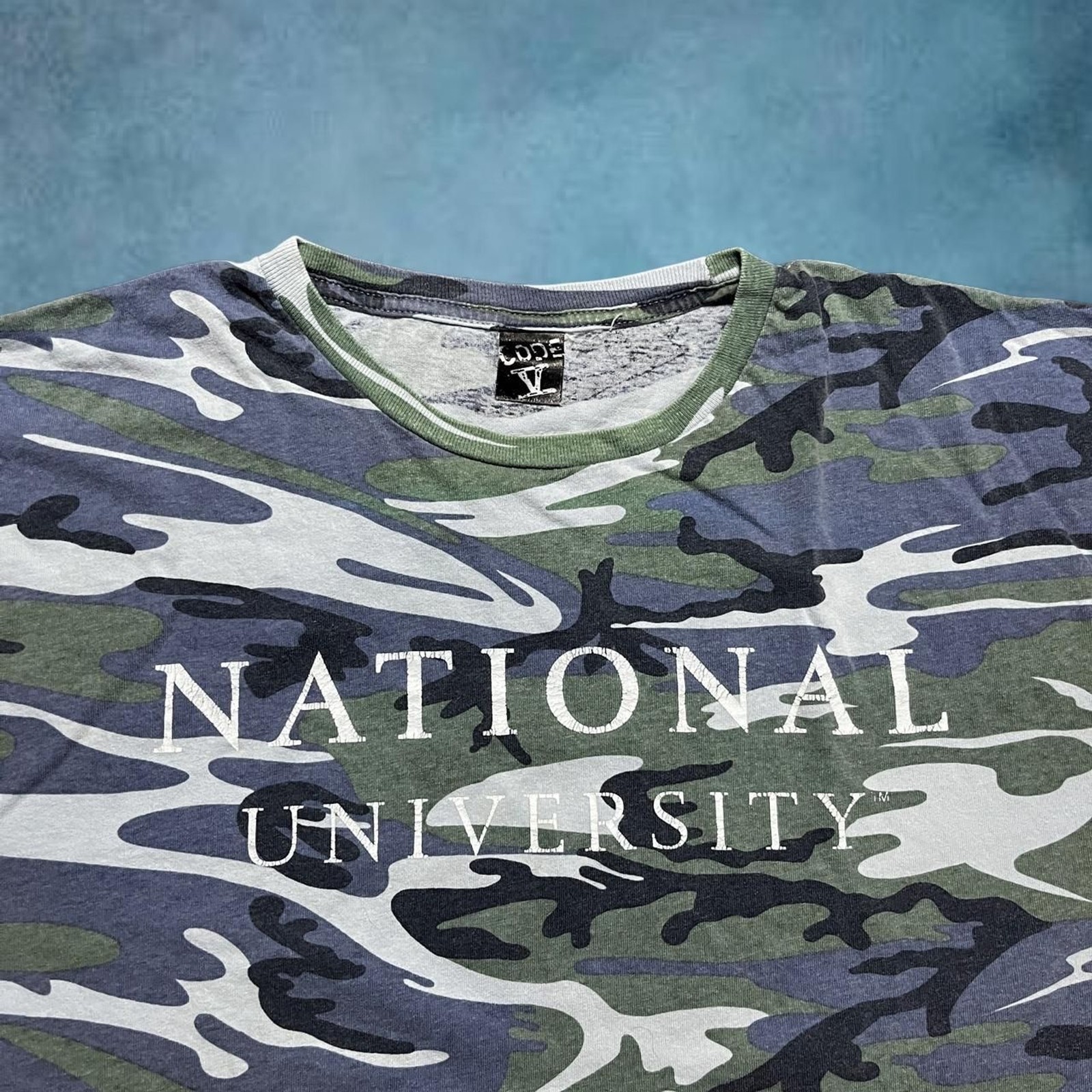 Camo national university t-shirt gallery