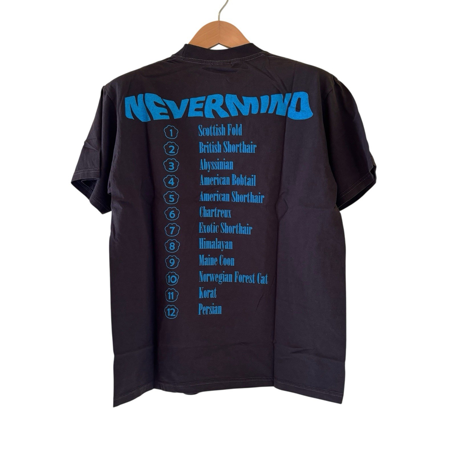 VTG Nirvana Nevermind Cat Parody Band T-Shirt Kurt Cobain Modern Size Large gallery