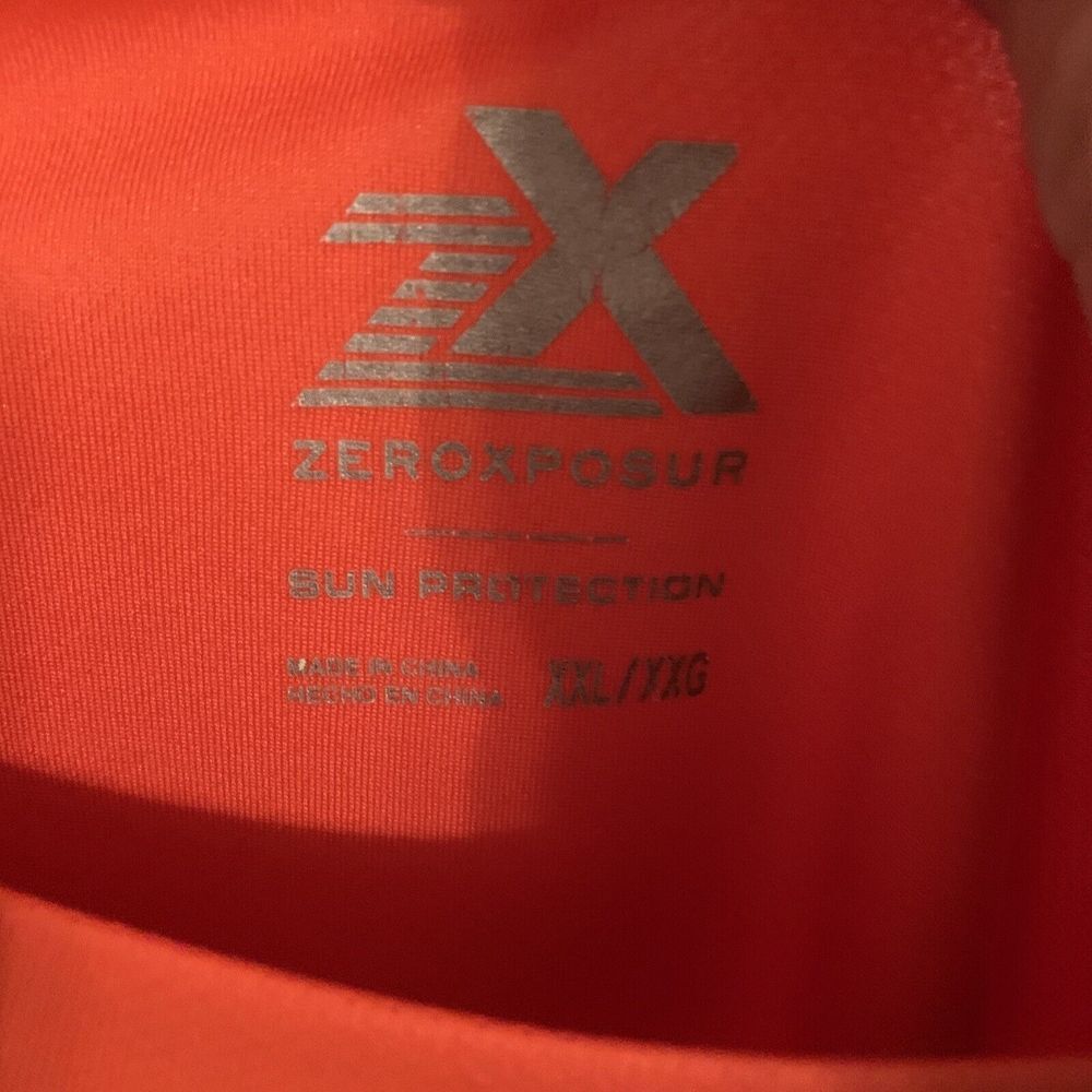 ZeroXposur Mens Tee Shirt XXL Sun Protection UPF 50+ TShirt Orange Short Sleeve gallery