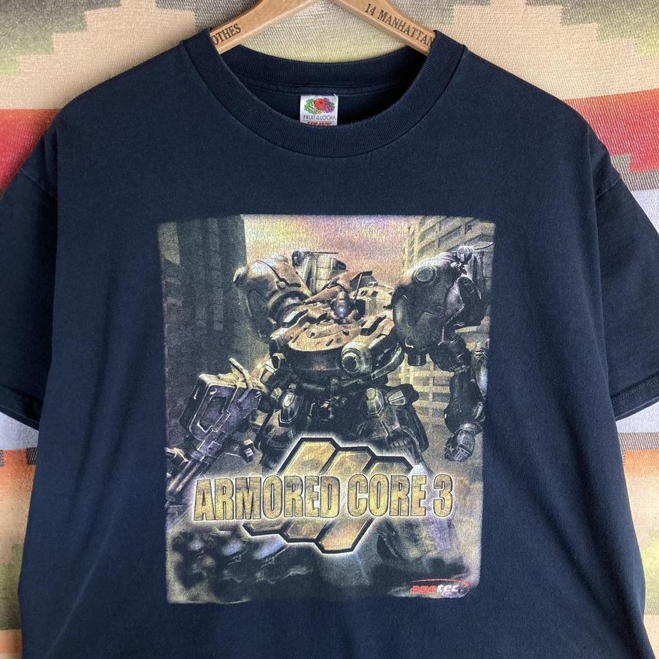 Vintage 00s Armored Core 3 Video Game Promo Black T-shirt | Size Mens XL gallery
