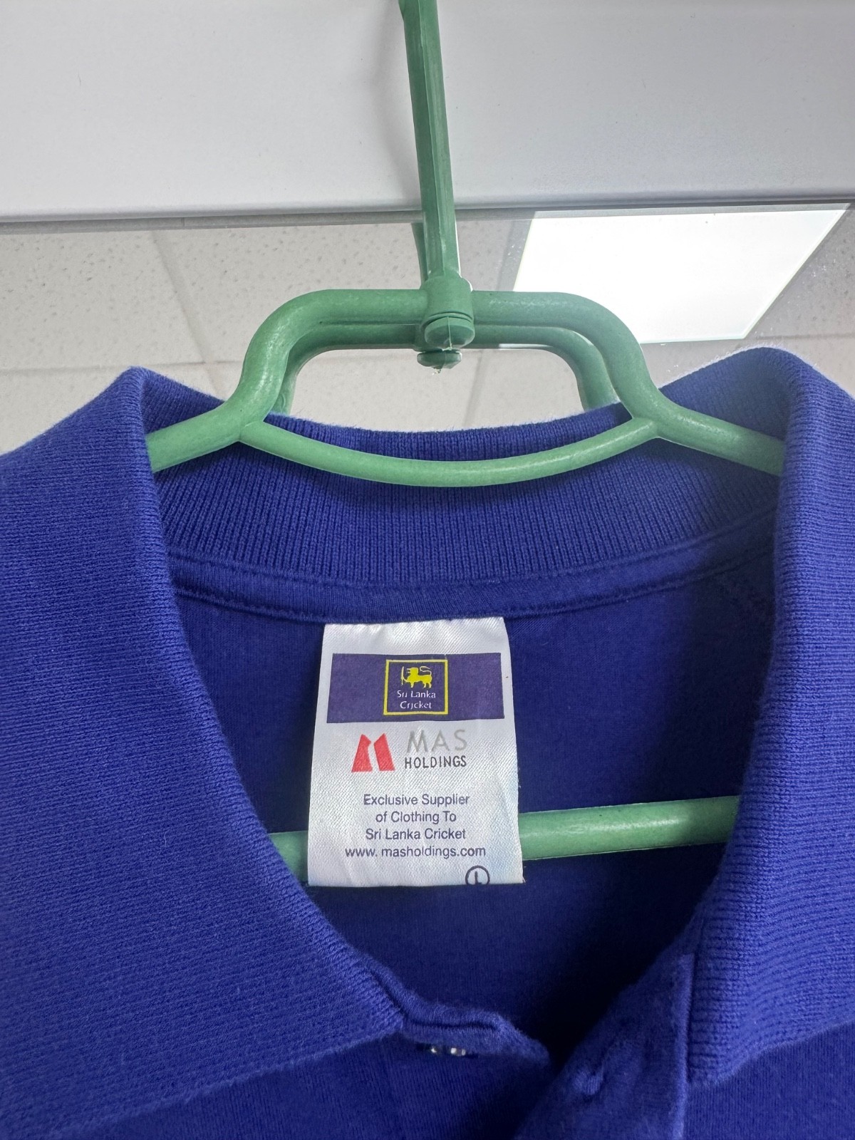 Vintage 1996 Sri Lanka Polo T shirt Football Criket Jersey Rare Blue Mens sz L gallery