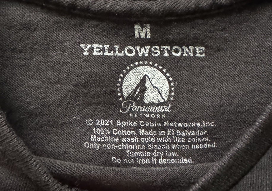 Yellowstone TV Show T-Shirt • Black w/Yellow Graphic • Men’s Size Medium gallery