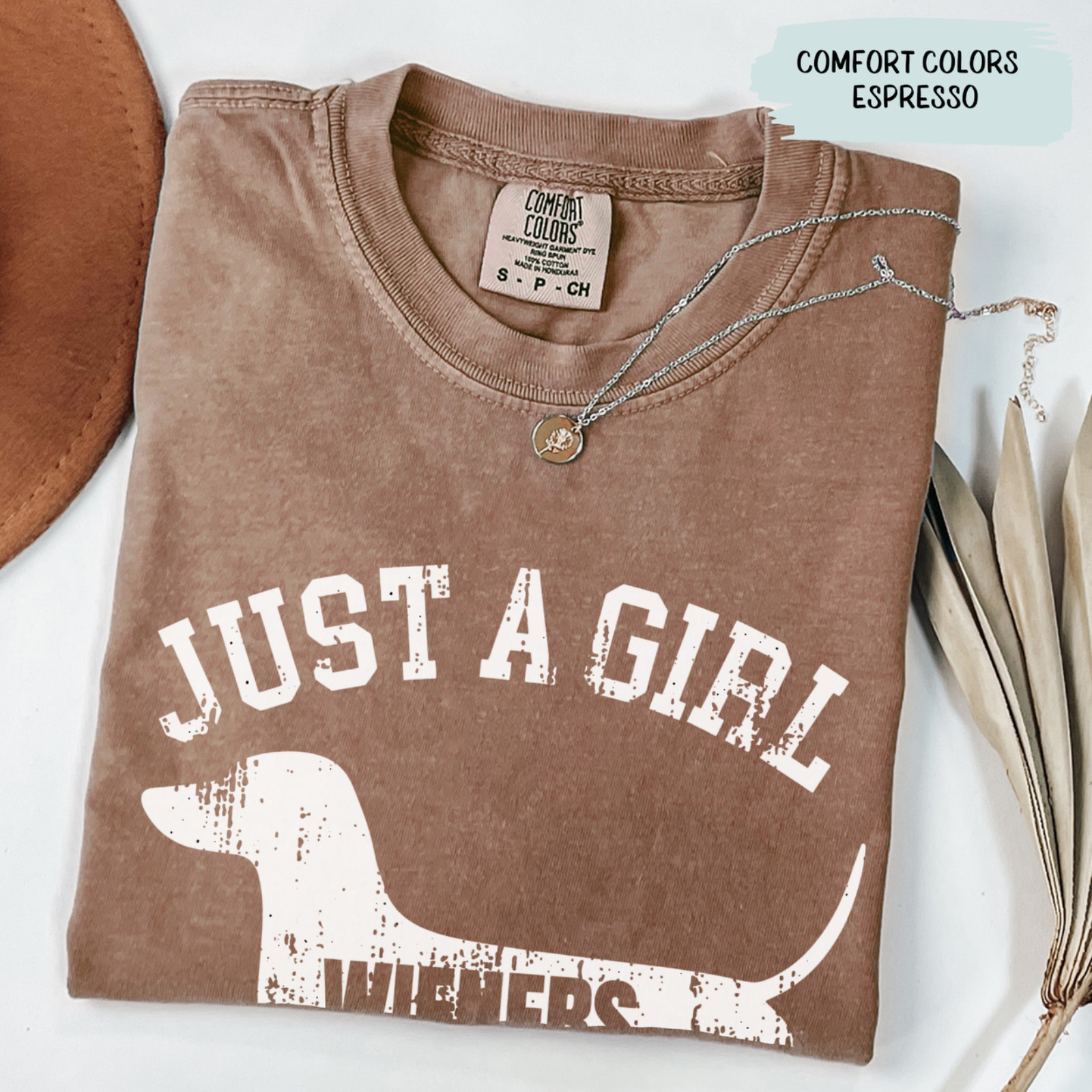 Just A Girl Who Loves Wieners Shirt, Dachshund Dog Tee, Comfort Colors 1717 gallery