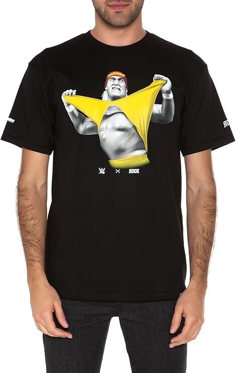 WWE + Rook Mens Hulk Hogan Hulkamania Wrestling Classic Graphic Shirt NWT S-2XL gallery