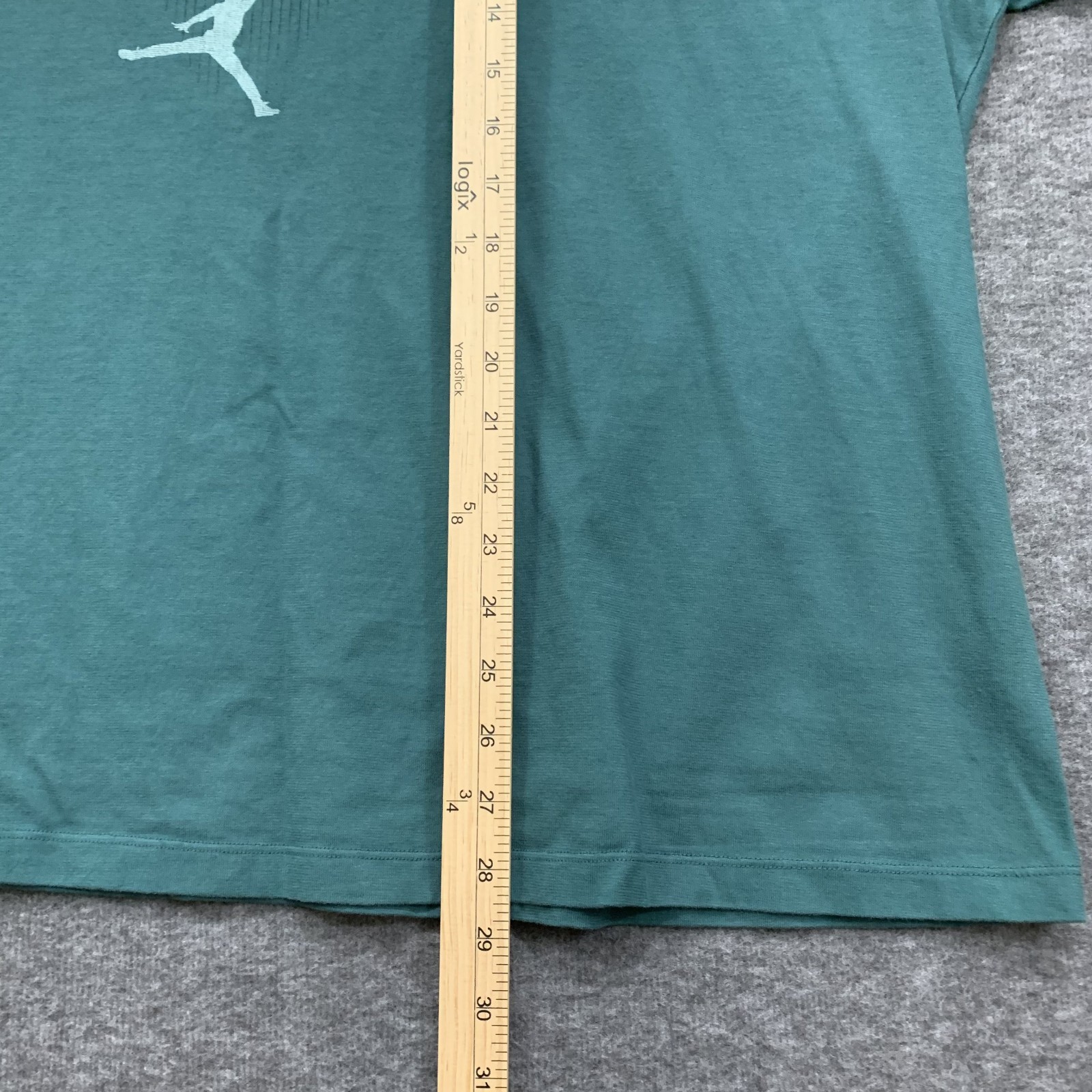 Nike Air Jordan Tee Shirt Mens 3XL Flight Jumpman Logo Teal Green Short Sleeve gallery