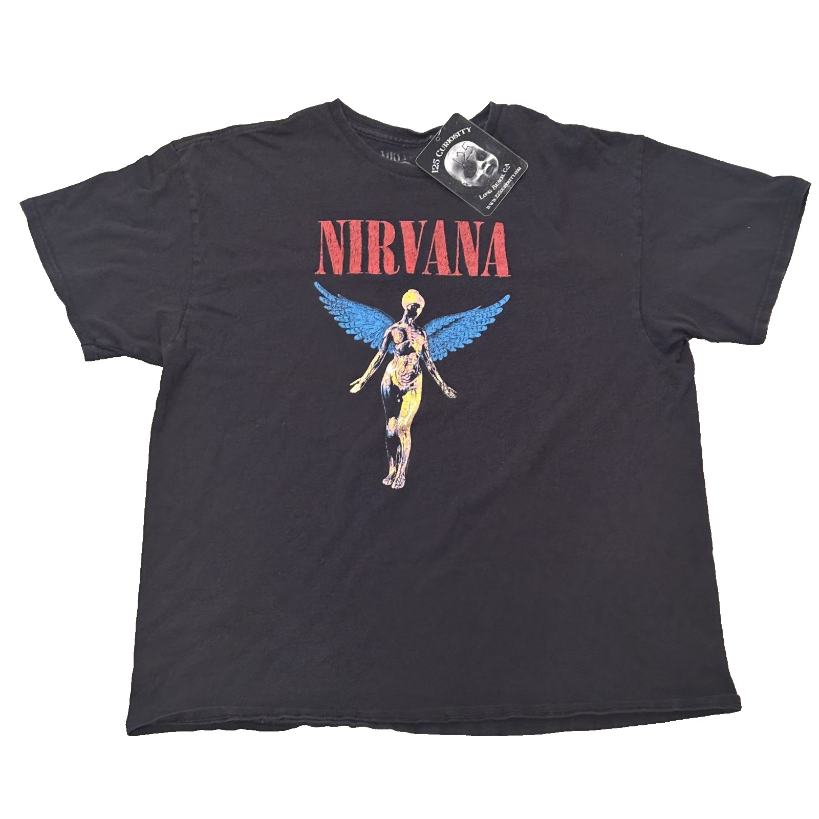 Nirvana Shirt Mens Black In Utero Angel Graphic Band Rock T Shirt SIZE XL NWT