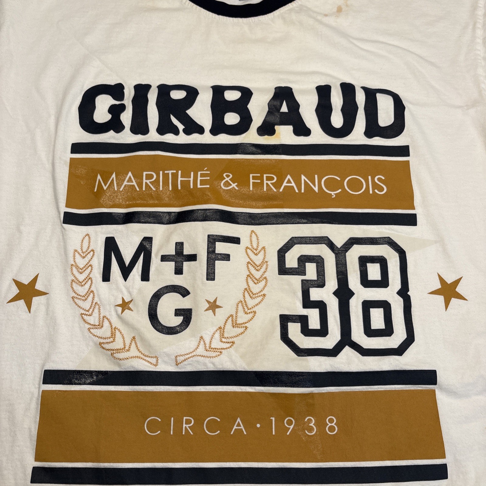 Marithe Francois Girbaud Shirt Mens White Long Sleeve MFG 38 Graphic 2XL gallery