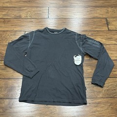 KUHL Kommando Crew Long Sleeve Shirt Mens S Large Gray Thumb Loops Wildfibre