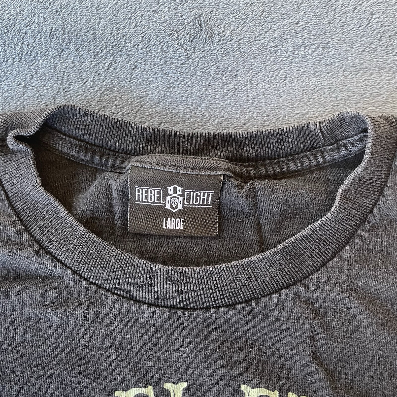Rebel Eight Fate Waits For None Short Sleeve Black Logo T-Shirt Large gallery