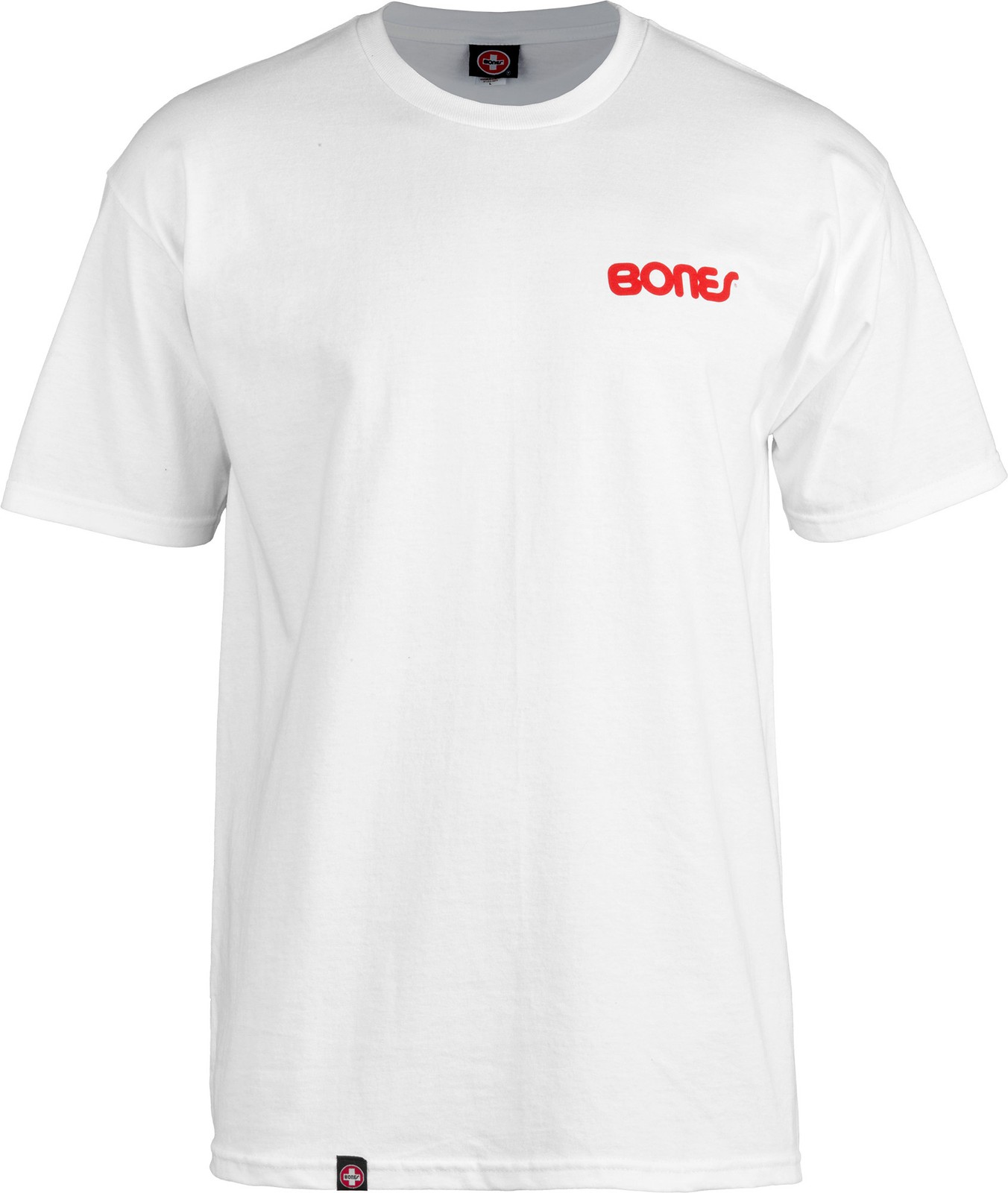 Powell Peralta BONES SWISS TEXT LOGO Skateboard T Shirt WHITE gallery