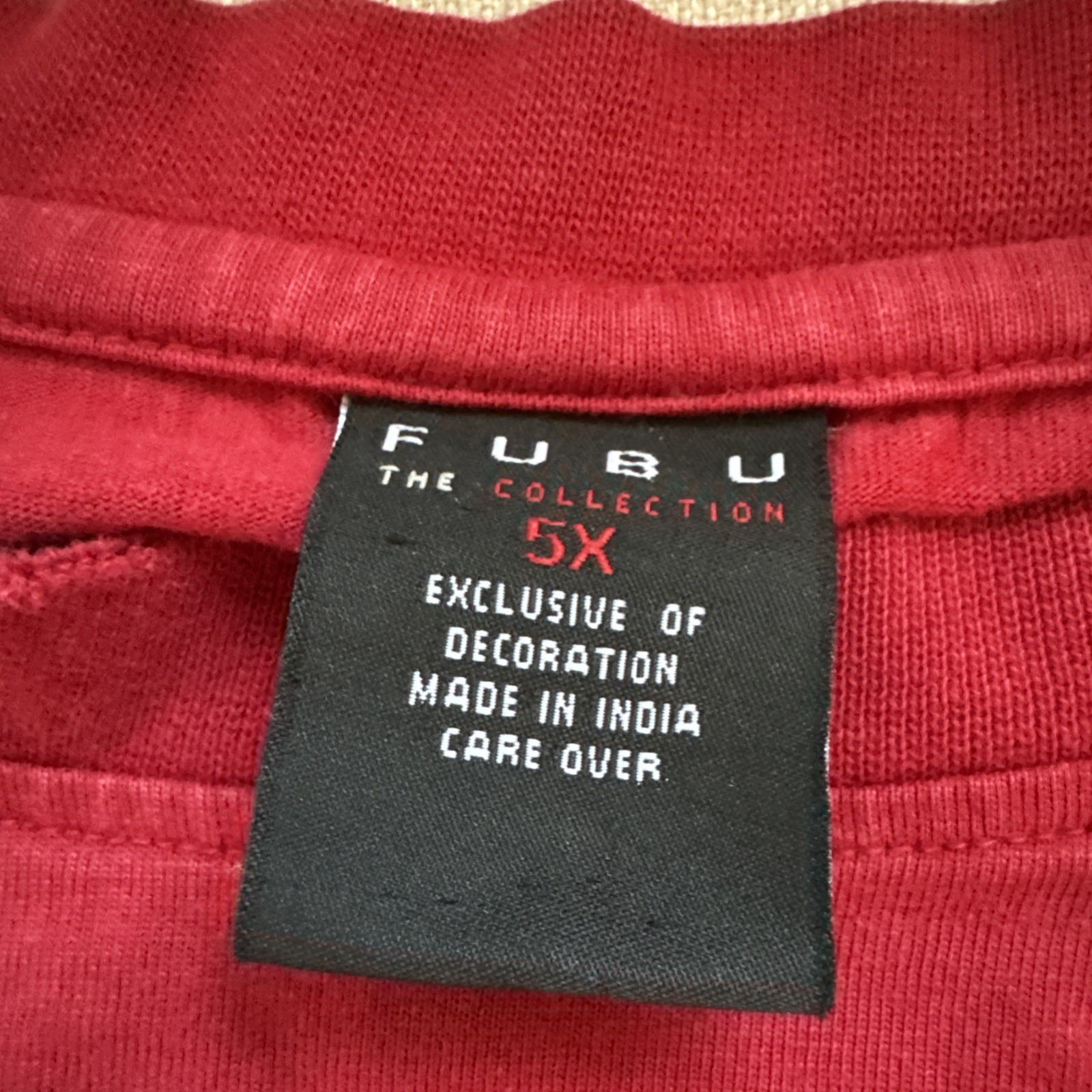 FUBU The Collection T Shirt Mens 5XL Red Embroidered Logo Y2K Streetwear Vintage gallery