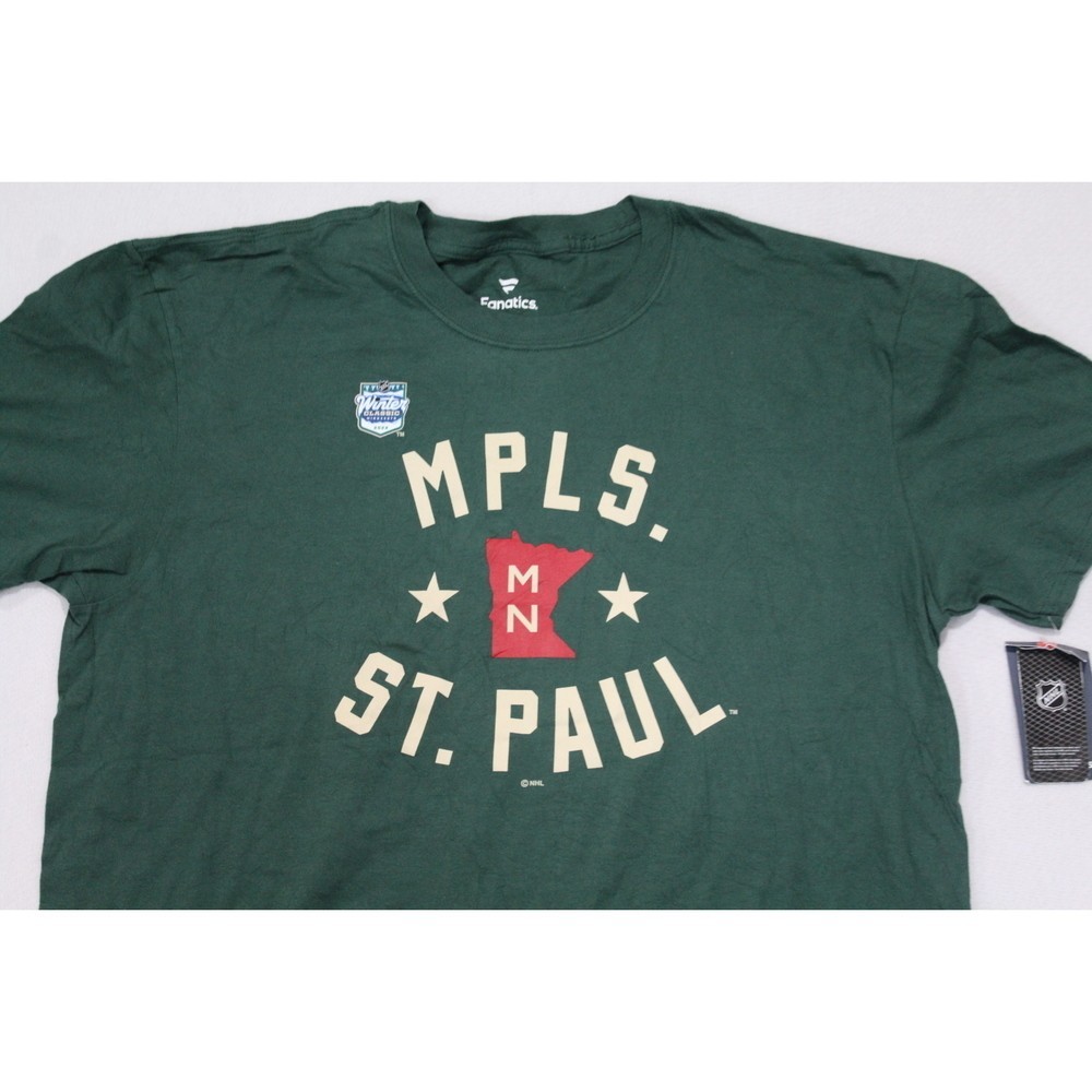 Minnesota Men Green Tee Shirt MPLS Winter Classic St Paul NHL NWT Size XL gallery