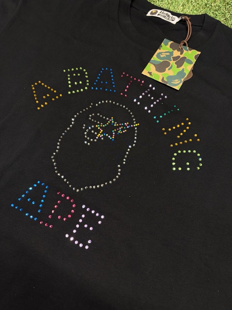 A Bathing Ape Rhinestone Collage Relaxed Fit Tee 3xl