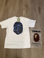 A Bathing Ape BAPE Ape Head Blue Camo Graphic Print Crew Neck T-Shirt Men’s M