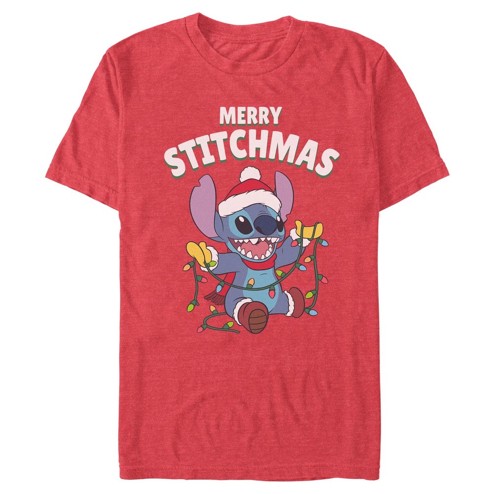 Men’s Lilo & Stitch Merry Stitchmas Lights T-Shirt