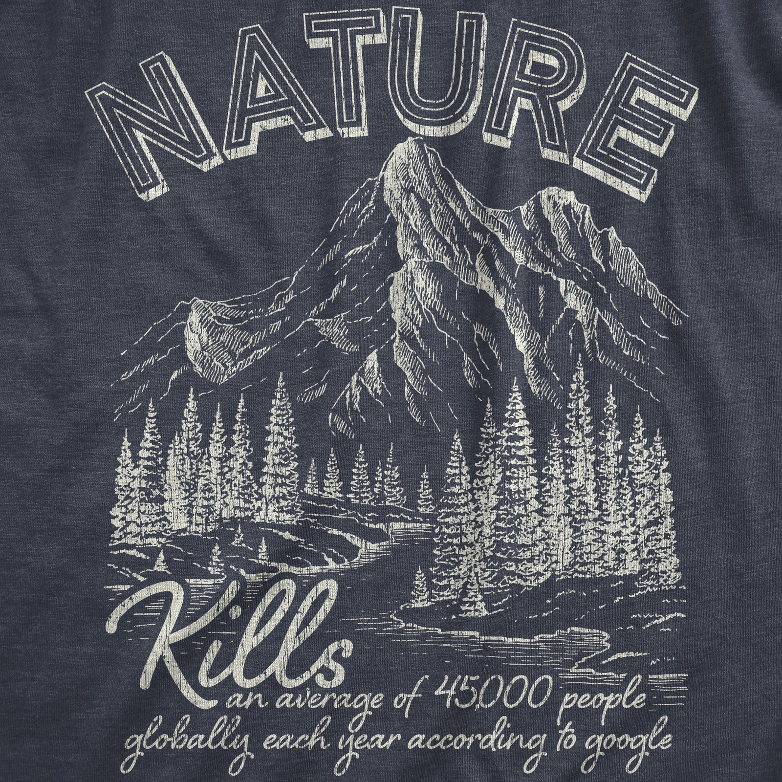Mens Funny T Shirts Nature Kills Sarcastic Camping Graphic Novelty Tee for Men gallery