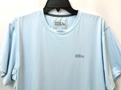 Eddie Bauer Mens Large Light Blue Short Sleeve Performance Graphic T-Shirt