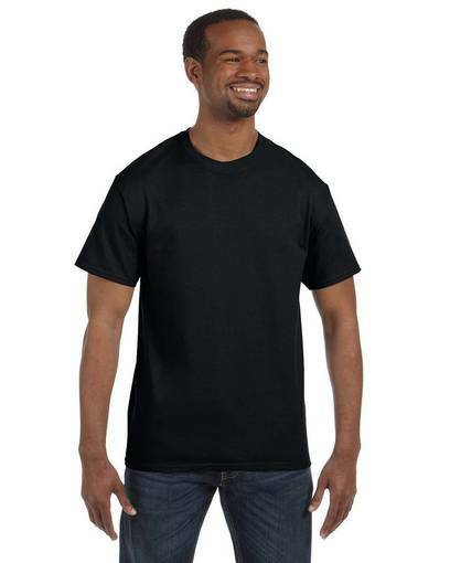 Gildan Havy Cotton T- Shirt- Black. Size:XL (4-Pack)