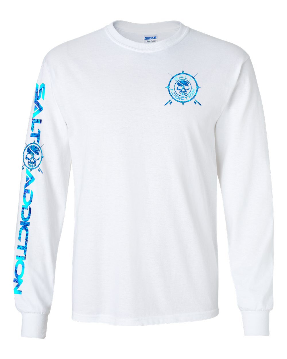 Salt Addiction Logo T Shirt Fishing Long Sleeve Nautical Compass Cotton gallery