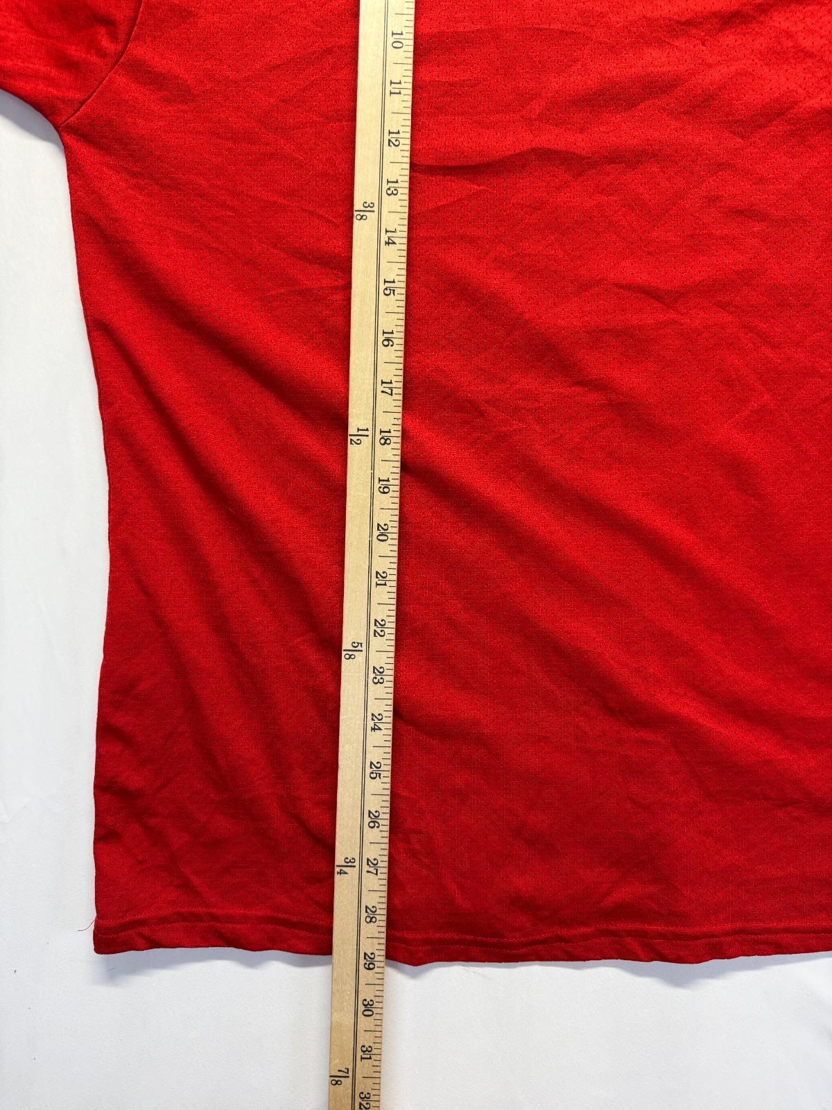 MTJHE Mesh Shirt Mens Large Cherry Red Mock Neck Ribbed Cuff & Neck Casual Wear gallery