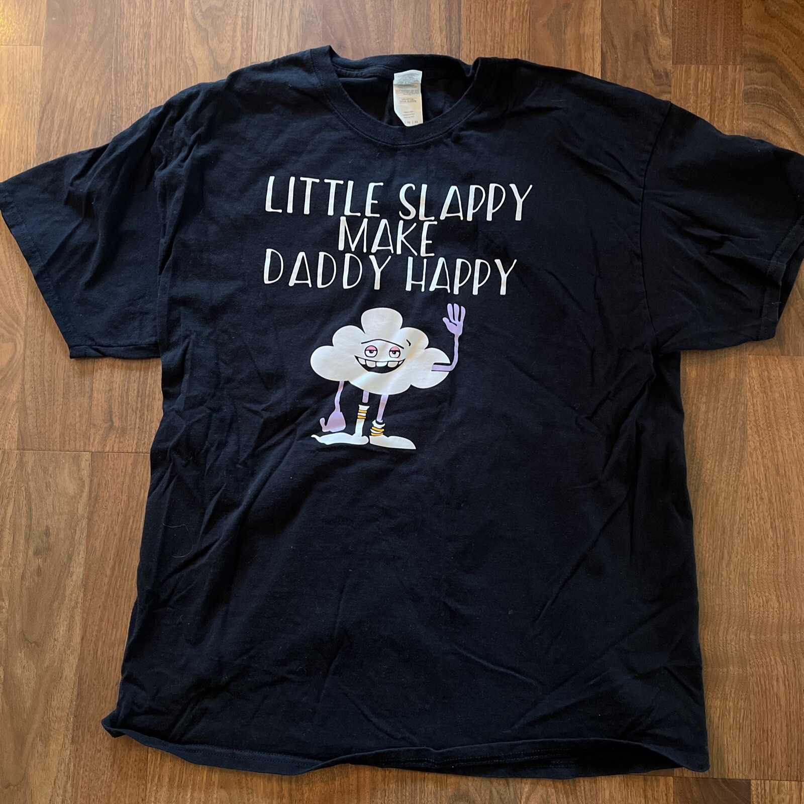 gildan mens black tshirt trolls little slappy make daddy happy xl short sleeve