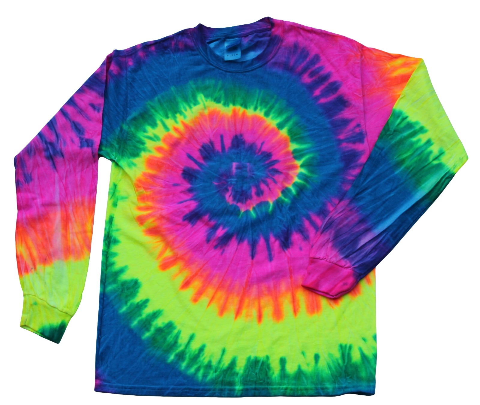 Tie Dye Long Sleeve Shirts Psychedelic Kids & Adult 100% Cotton Colortone gallery