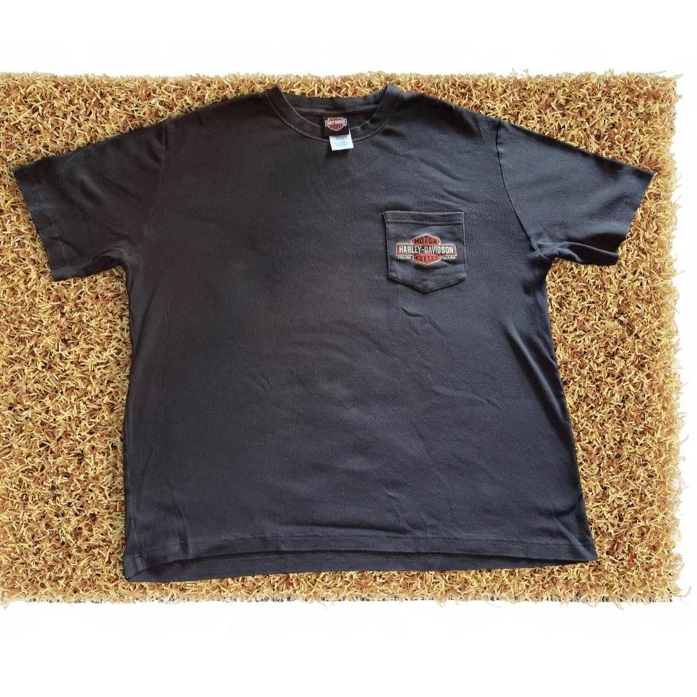 Harley-davidson Men’s Black and Grey T-shirt