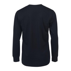 Men’s Cotton Long Sleeve Ribbed Cuff Crewneck T-Shirt, Pack of 2 (M, White)
